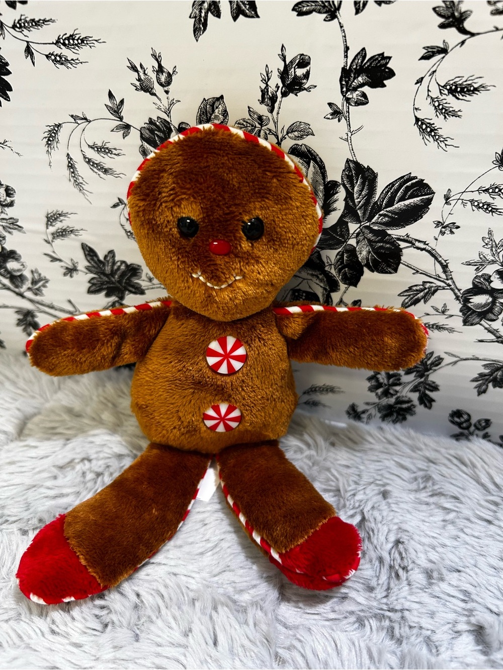 Douglas Gingerbread Plush Toy with Red Peppermint Buttons 2013